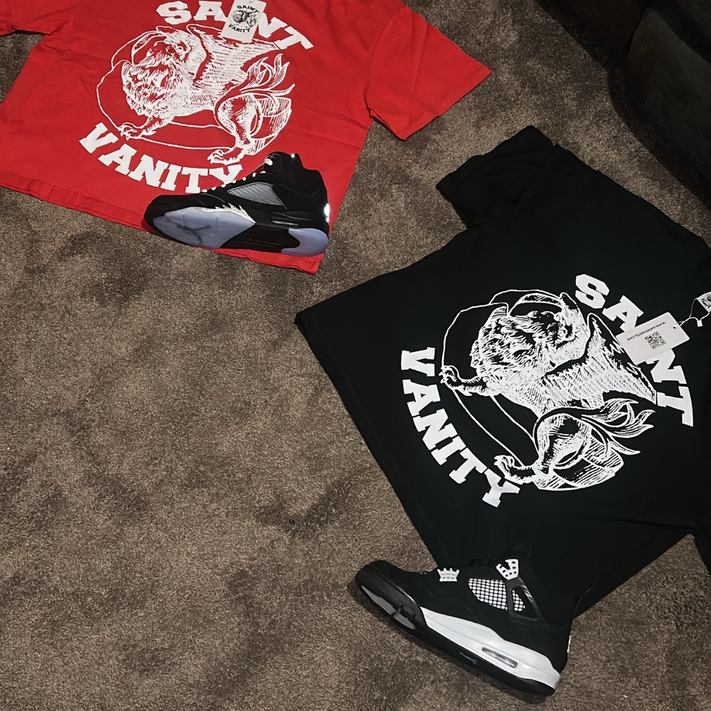 Men’s Graphic T-Shirt - Red and Black